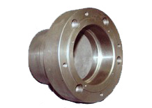 Cast iron bearing housing that is used on flour milling equipment. Turned on a CNC lathe. The drilling and tapping was done on a CNC vertical machine center.