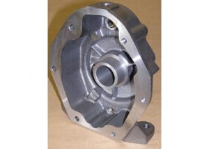 Small Cast iron transmission housing. Completely machined on CNC lathes and horizontal machine center.