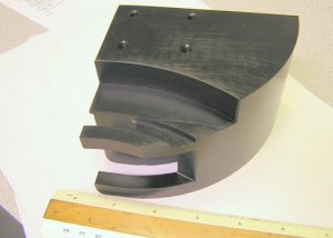 CNC milled part made from Delrin